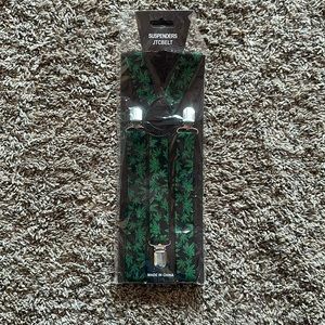 Weed Print Suspenders - New / Never Worn